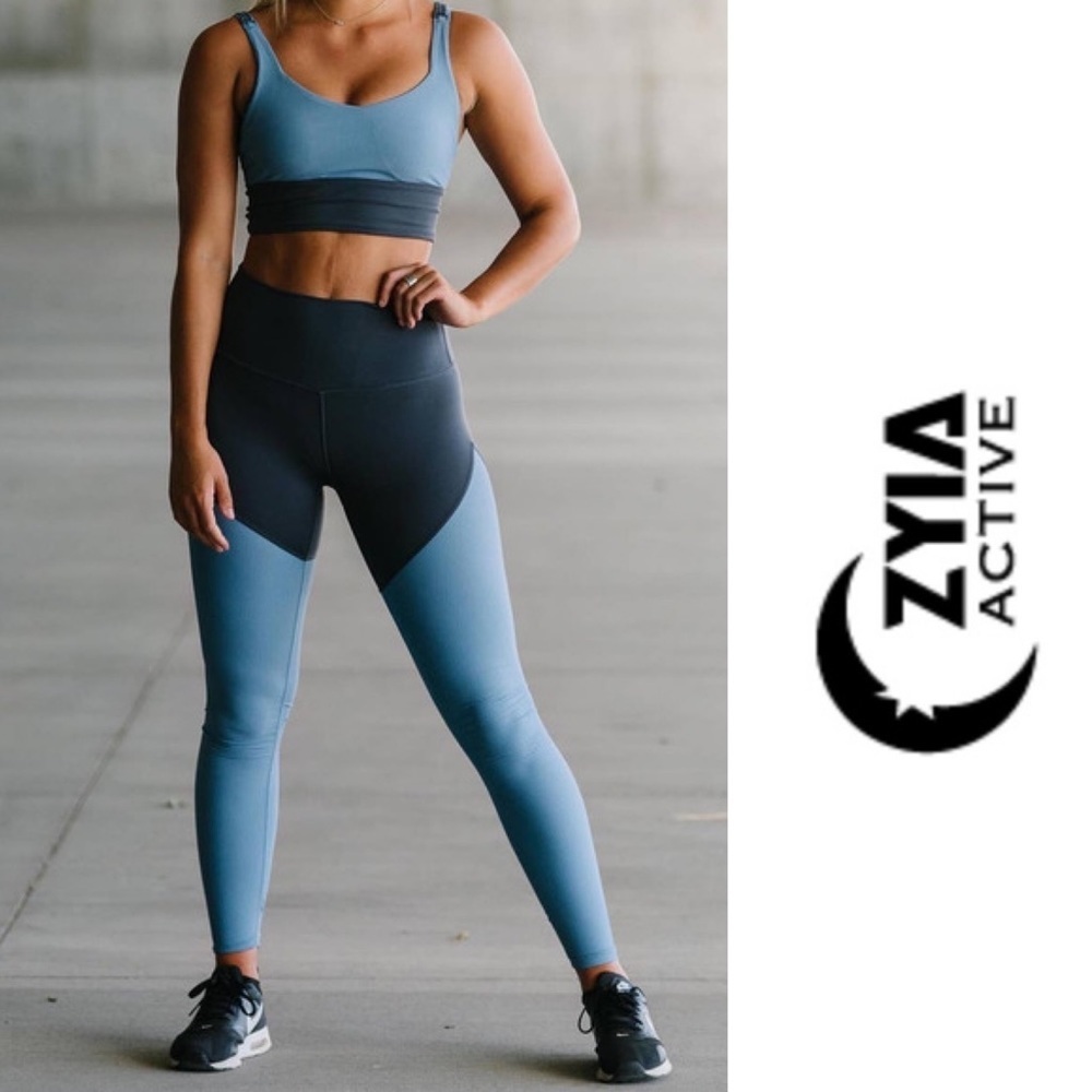 🦊NWOT Zyia Storm Parallel Luxe Leggings​​​